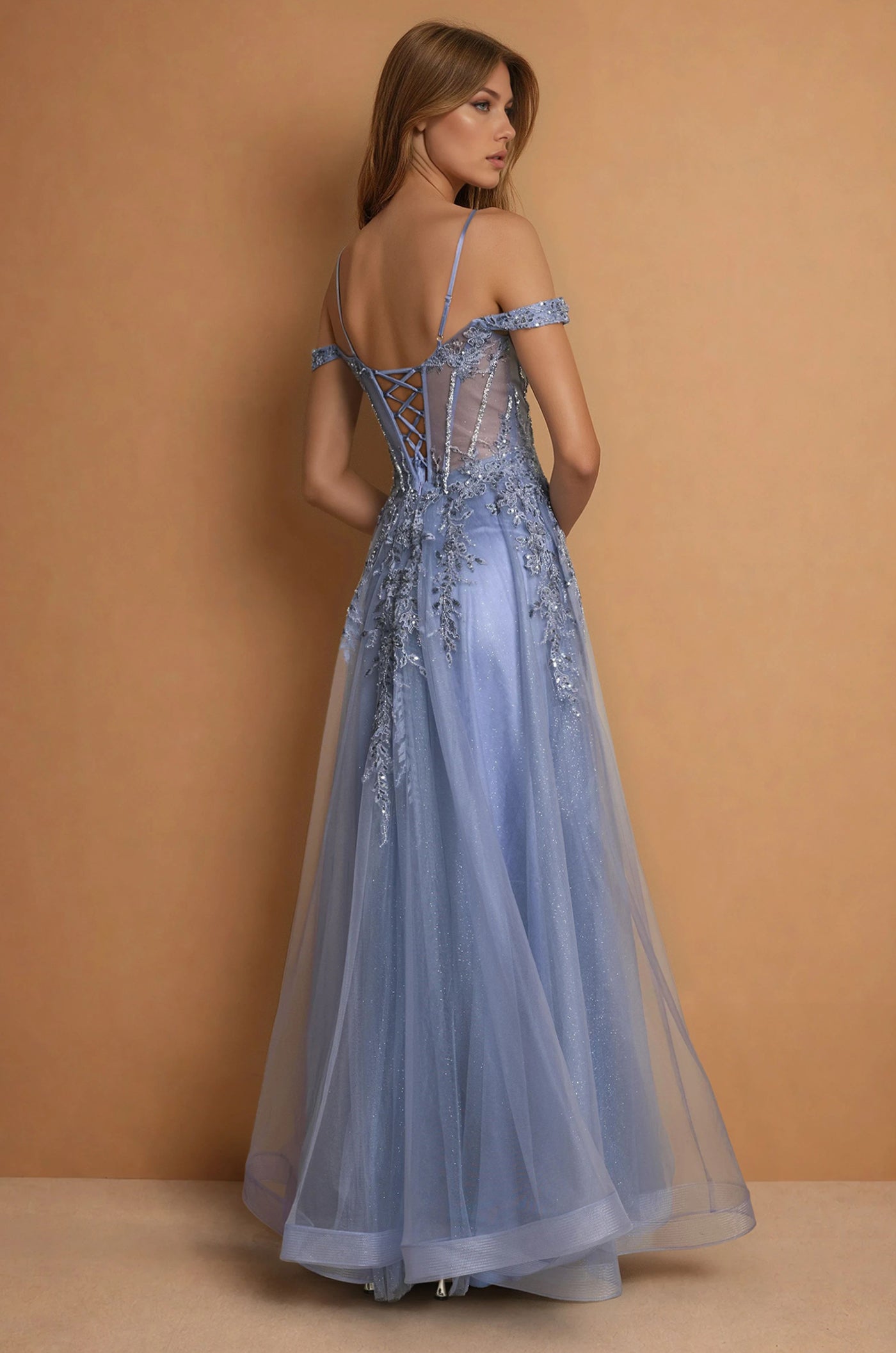 Pageant Long Formal Corset Gown