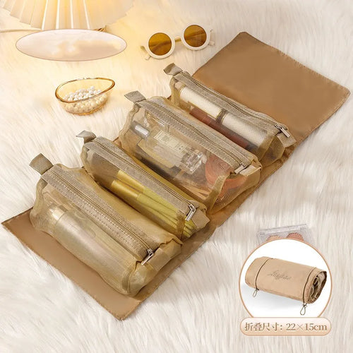 Detachable Cosmetic Bag Portable Large Capacity 4 in 1 Makeup Bags