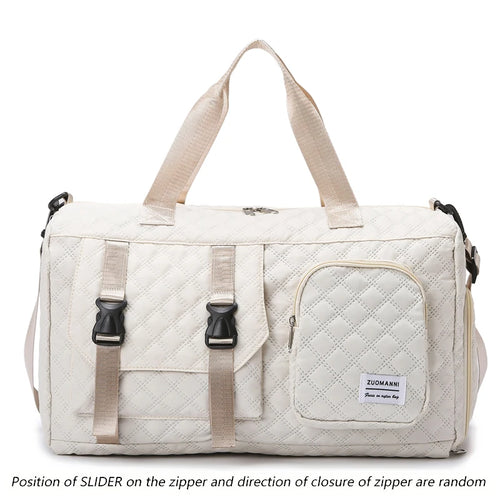 Durable Nylon Travel Duffle Bag, Portable Sports Gym Bag for Overnight