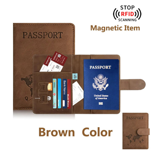 Passport Holder for Travel Essentials Passport Wallet Cover Case for