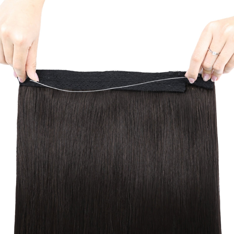 Natural Black (1B) Halo Hair Extensions (100g-120g)