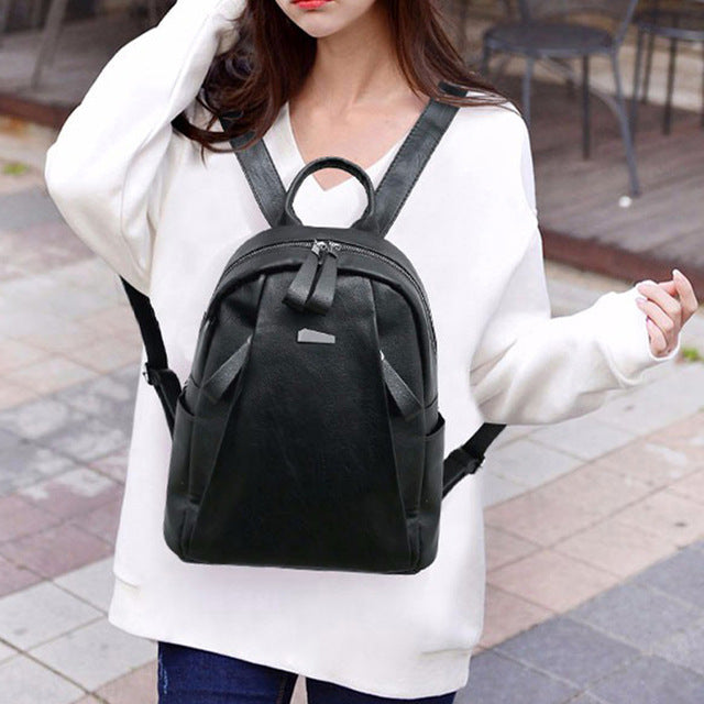 Fashion Backpack Women lady Girl Leather