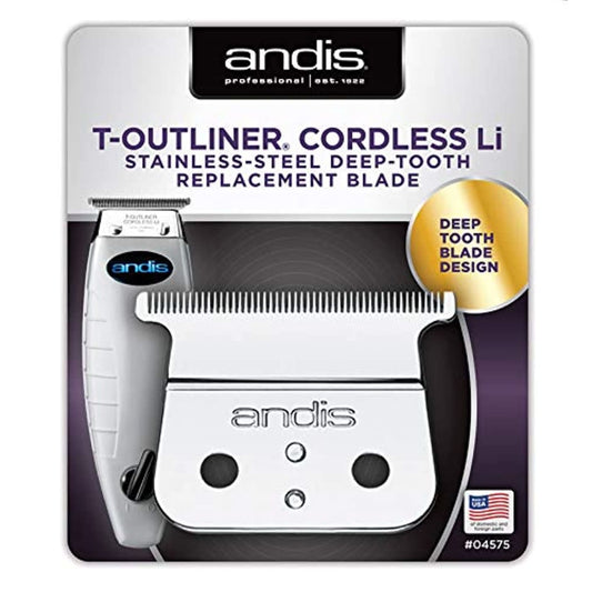 Andis 04575 Cordless T-Outliner Li Trimmer Stainless Steel 
