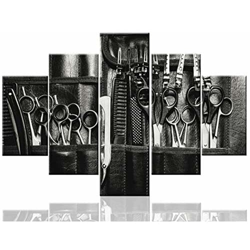 Barber Pictures for Living Room Haircut Tools Wall Art Hair