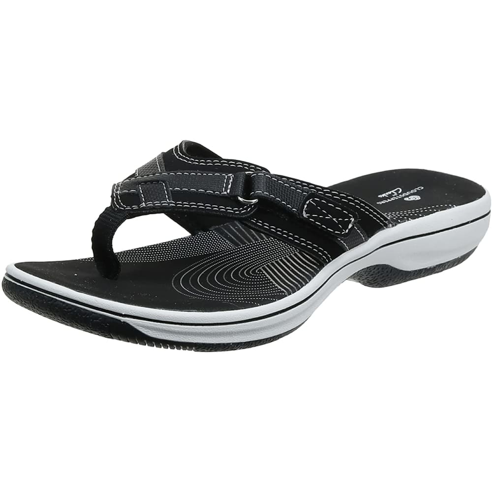 Clarks Women’s Summer Breeze - 5 / Black Synthetic - Back to