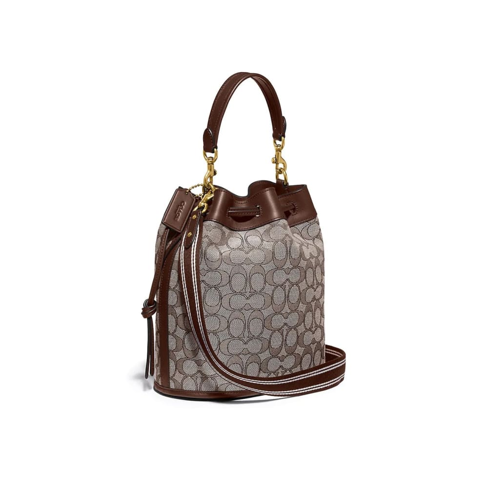 COACH Field Jacquard Bucket Bag Stone - bags / Oak maple
