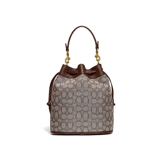 COACH Field Jacquard Bucket Bag Stone
