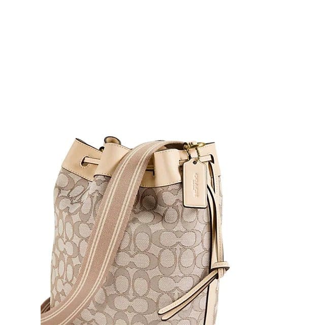 COACH Field Jacquard Bucket Bag Stone