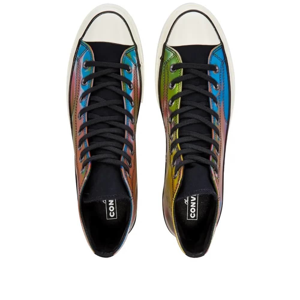 CONVERSE CHUCK TAYLOR 1970S HI ’IRIDESCENT’ - UK 9 / BLACK