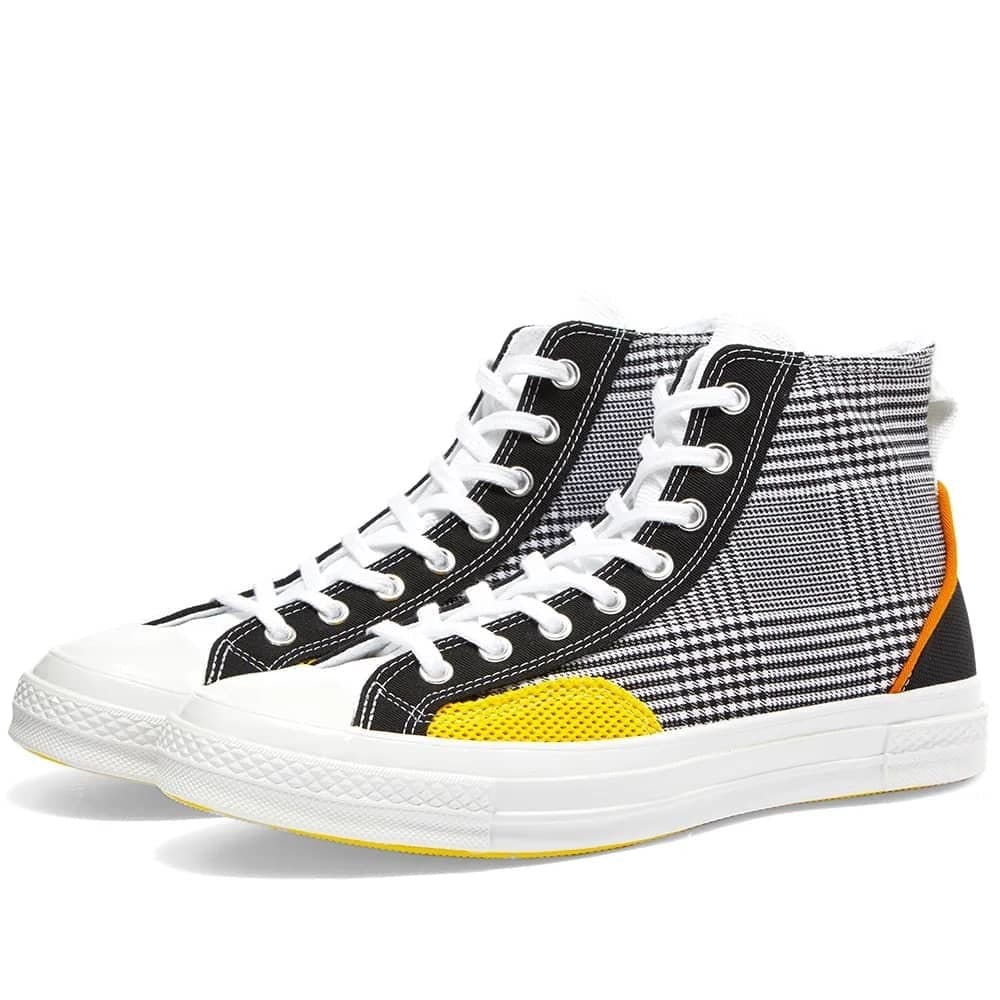 CONVERSE CHUCK TAYLOR 1970S HI PATCHWORK - UK 9 / BLACK