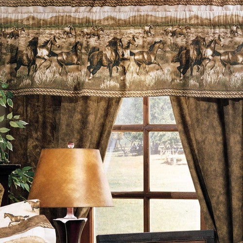 Wild Horses Rod Pocket Curtains / Shower Curtains / Valances