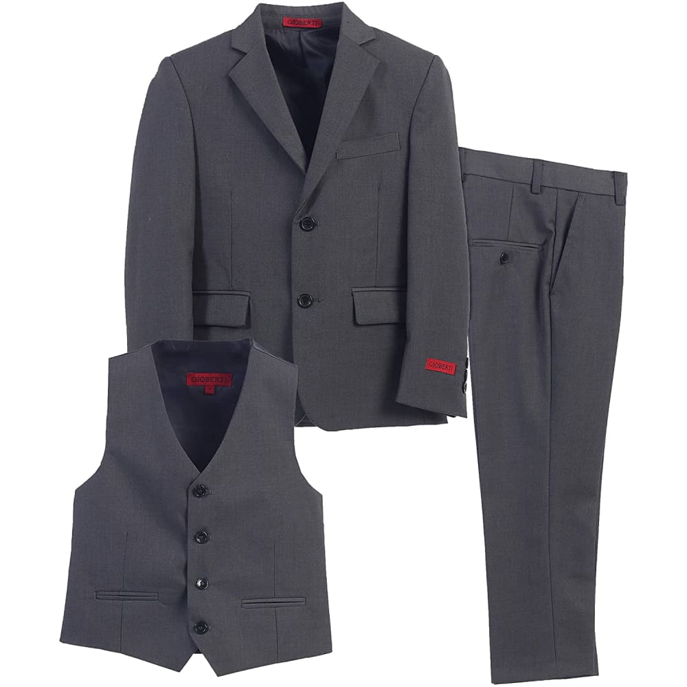 Dressing Up Boy’s Formal Suit Set - 2T / 3pc Charcoal B - 