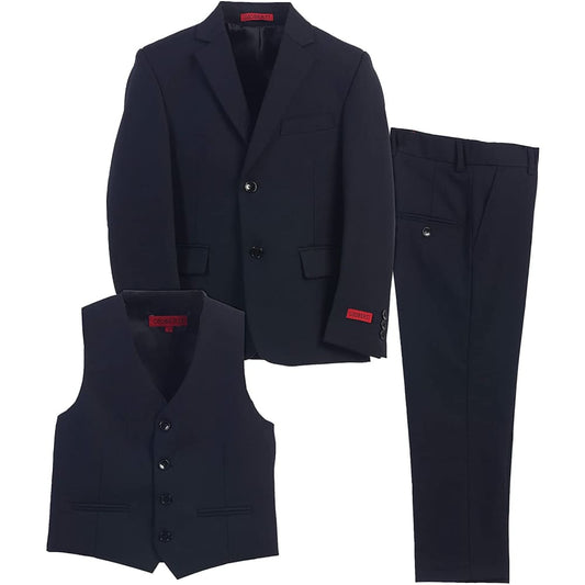 Dressing Up Boyβs Formal Suit Set - 2T / 3pc Navy B - Back