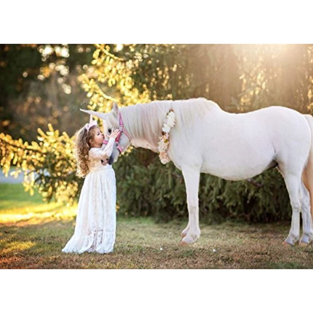 Fancy Ivory White Lace Flower Girl|First Communion