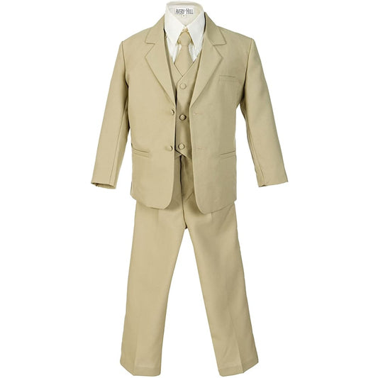 Formal Dressing Boys 5 Piece Suit with Shirt and Vest - 3-6