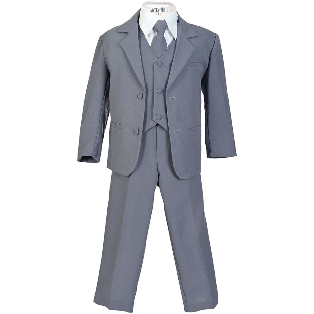 Formal Dressing Boys 5 Piece Suit with Shirt and Vest - 3-6