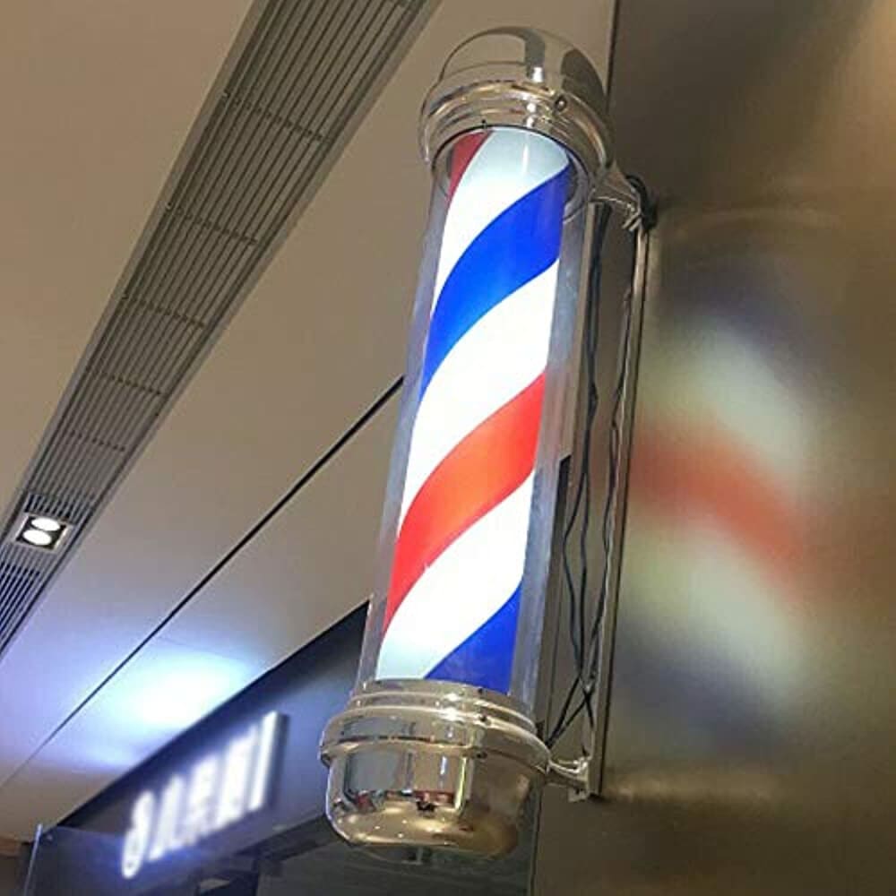 Gdrasuya10 Barber Pole Light Rotating LED Hair Salon Shop 