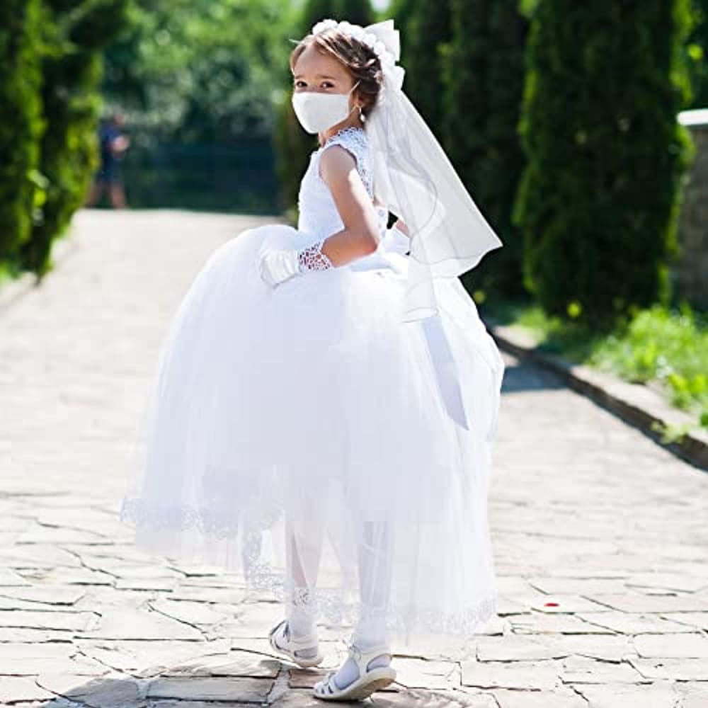 Girls First Holy Communion Accessories 4 Pcs Bow and Dangle 