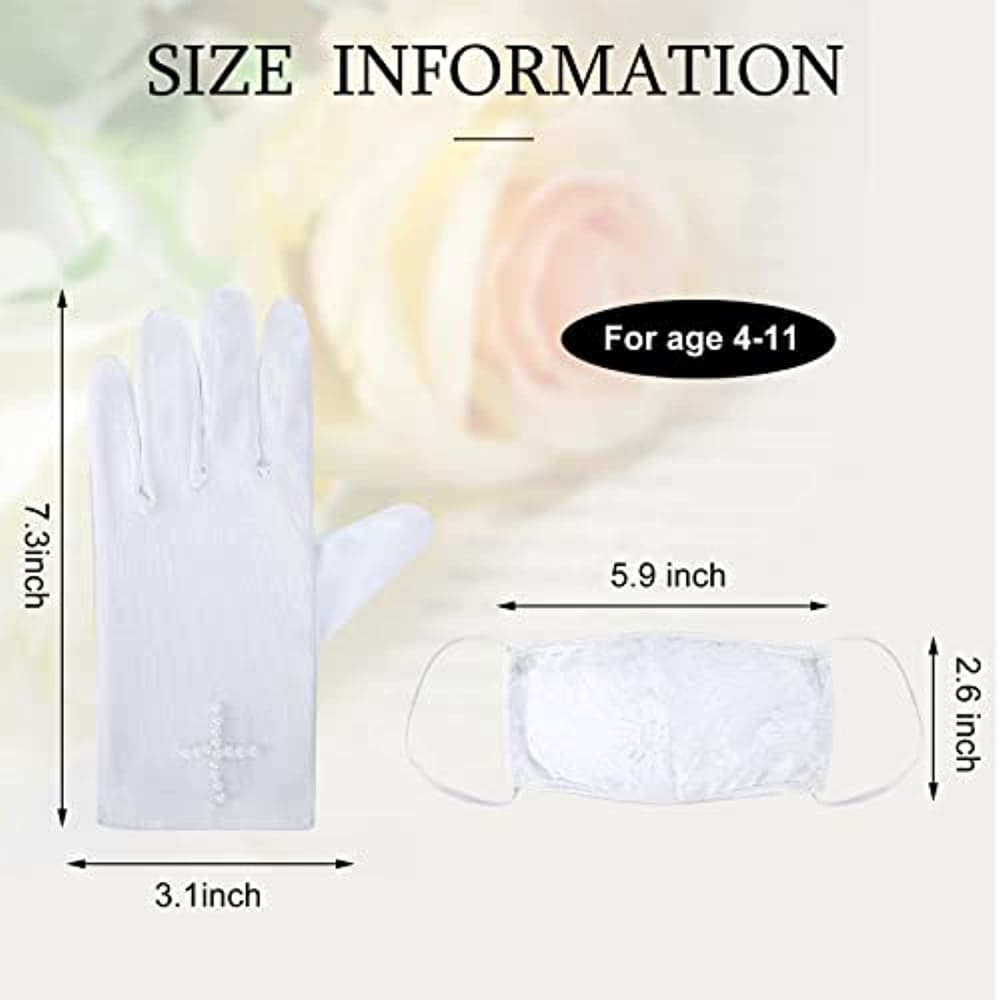 Girls First Holy Communion Accessories 4 Pcs Bow and Dangle
