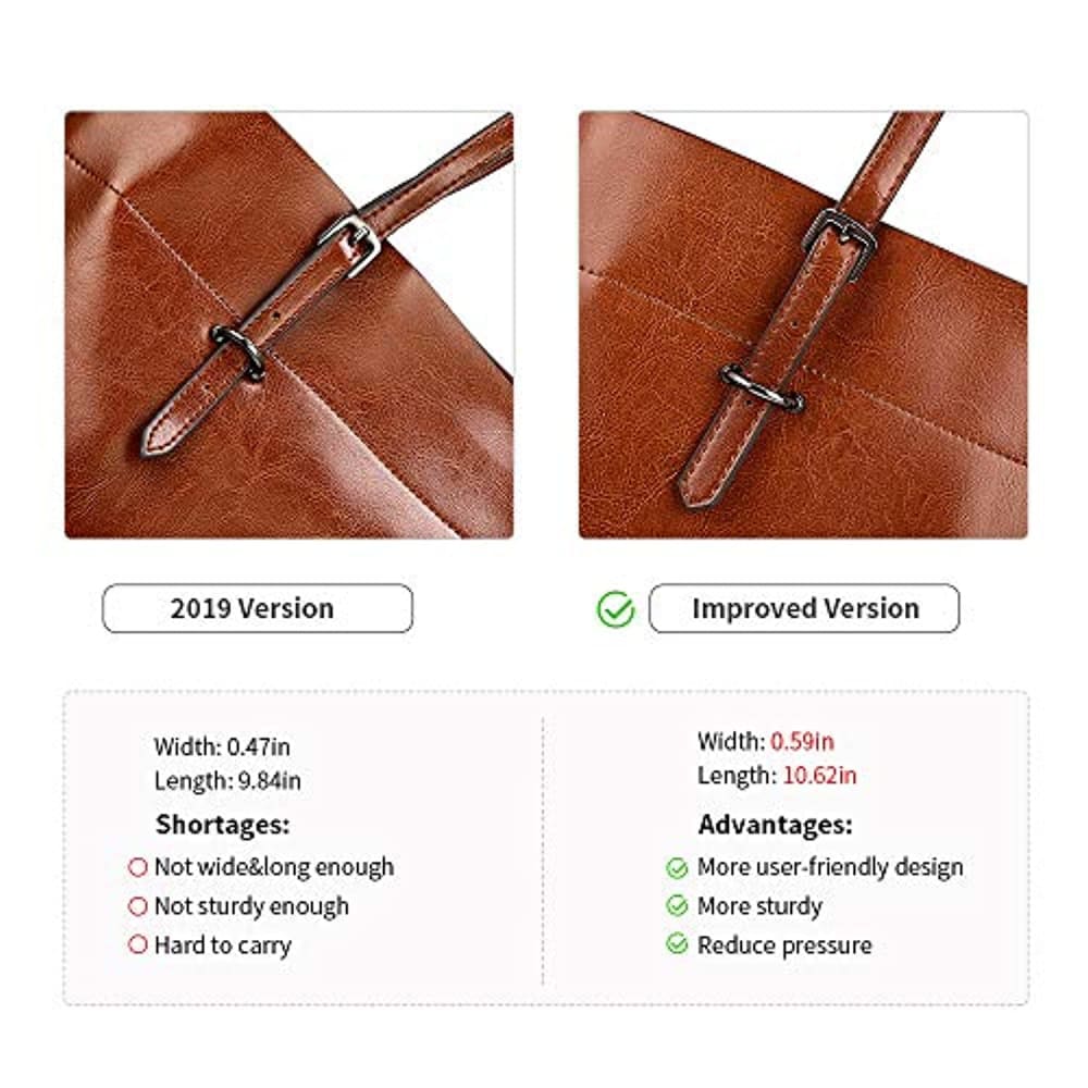 Kattee Vintage Genuine Leather Tote Shoulder Bag for Women