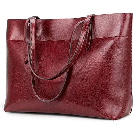 Kattee Vintage Genuine Leather Tote Shoulder Bag for Women