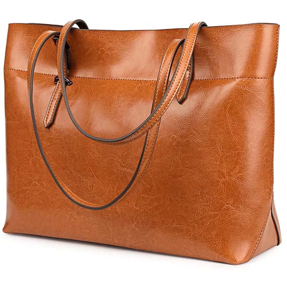 Kattee Vintage Genuine Leather Tote Shoulder Bag for Women