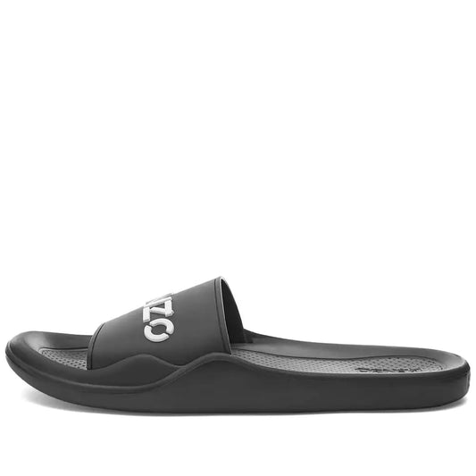KENZO LOGO POOL SLIDE BLACK - UK 8