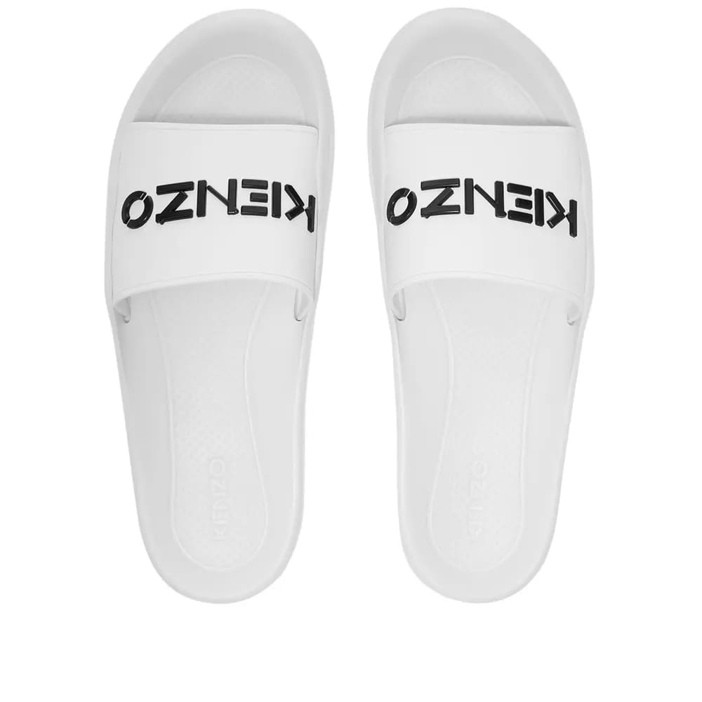 KENZO LOGO POOL SLIDE WHITE - UK 9