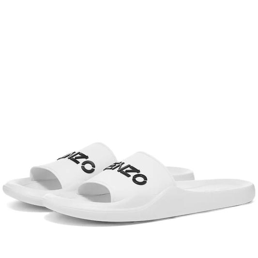 KENZO LOGO POOL SLIDE WHITE - UK 9