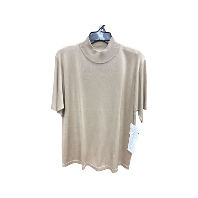 Kevo Women’s Silk Mock Neckline Short Sleeve Sweater - 2X /