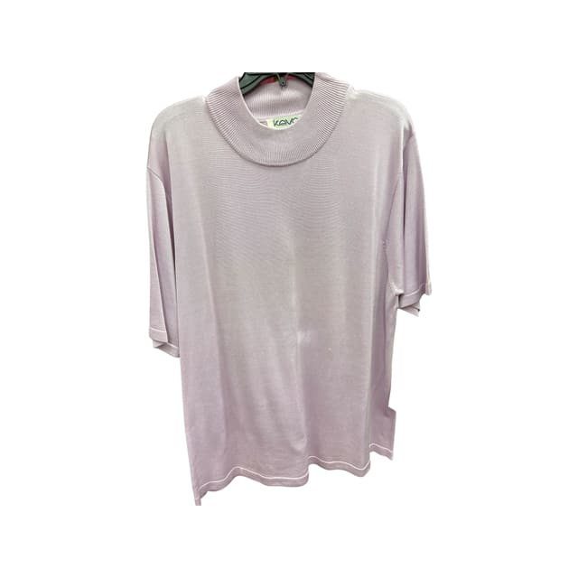 Kevo Women’s Silk Mock Neckline Short Sleeve Sweater - 2X /