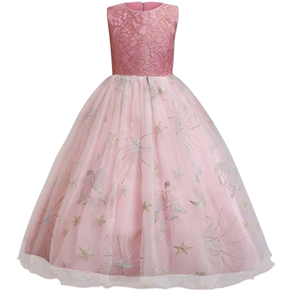 Little Big Girl Flower Tulle Dress Princess Pageant Birthday