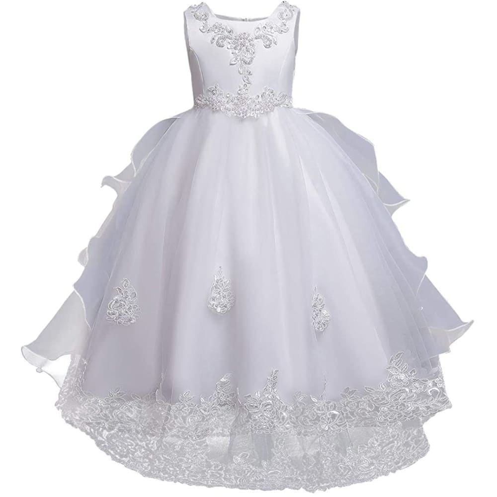 Little Big Girl Flower Tulle Dress Princess Pageant Birthday