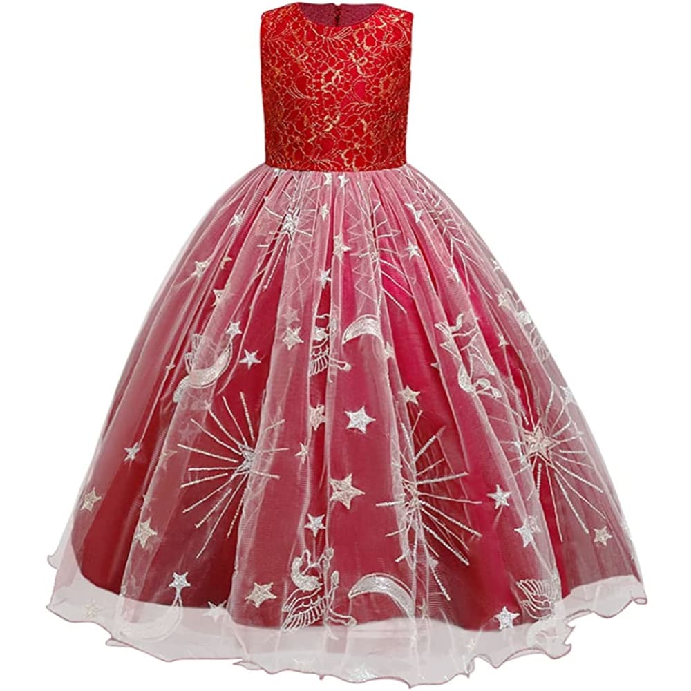 Little Big Girl Flower Tulle Dress Princess Pageant Birthday