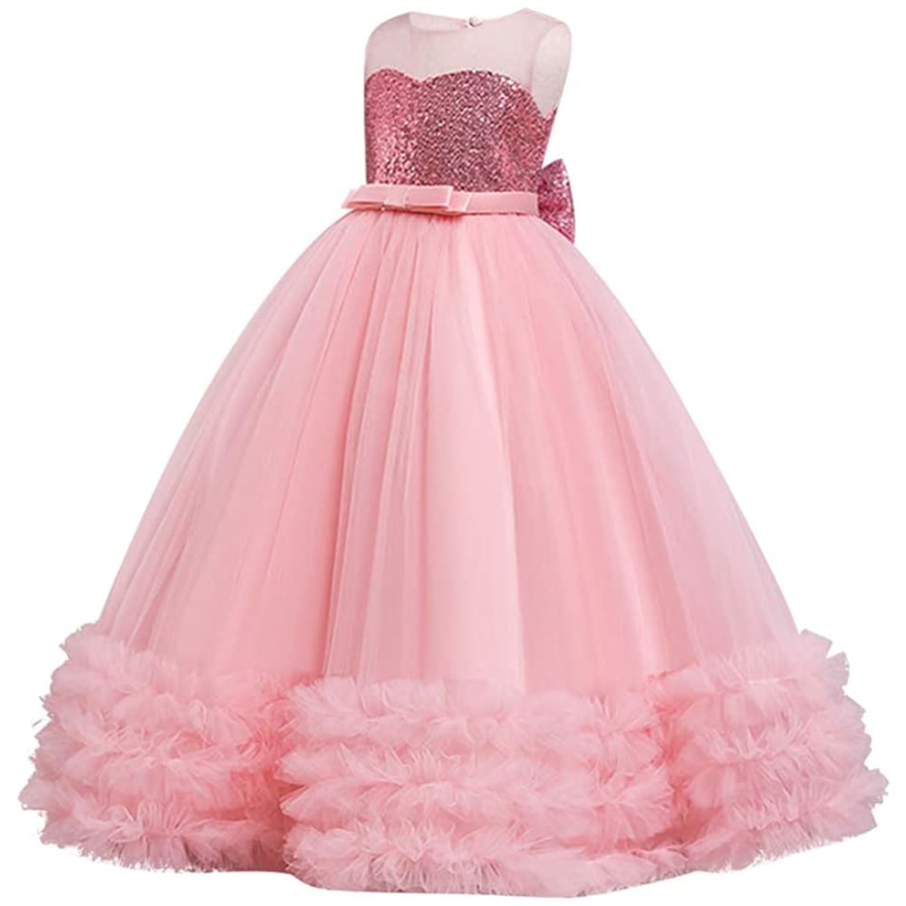 Little Big Girl Flower Tulle Dress Princess Pageant Birthday