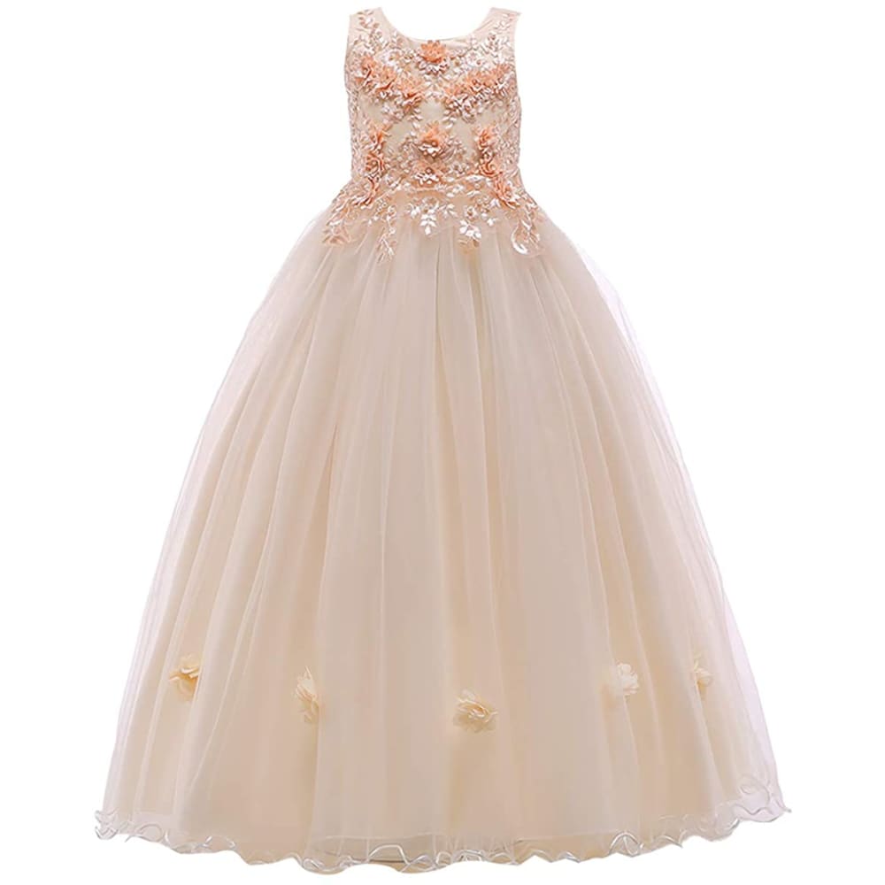 Little Big Girl Flower Tulle Dress Princess Pageant Birthday