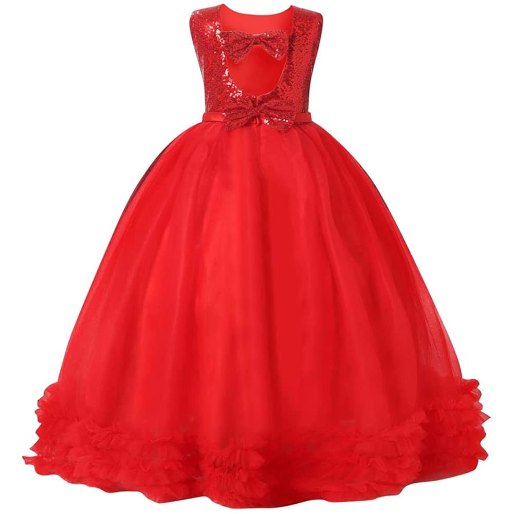 Little Big Girl Flower Tulle Dress Princess Pageant Birthday