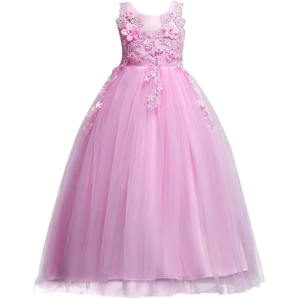 Little Big Girl Flower Tulle Dress Princess Pageant Birthday