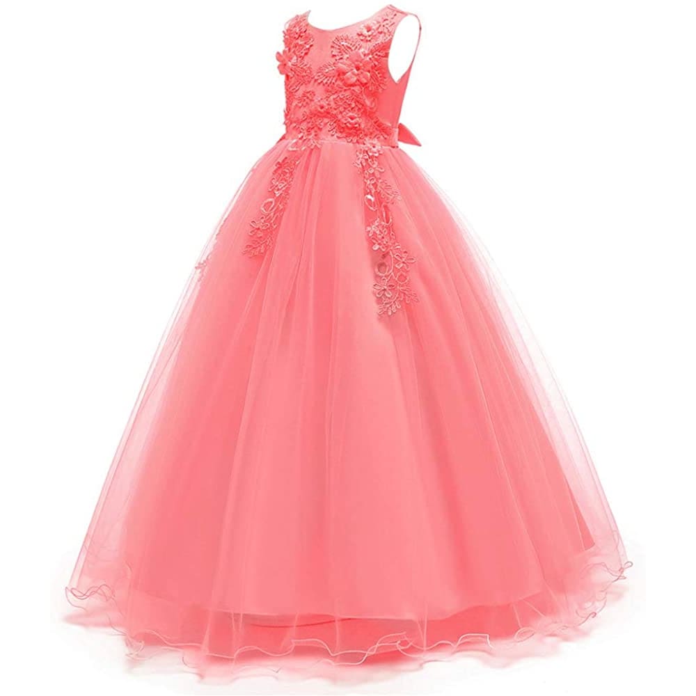 Little Big Girl Flower Tulle Dress Princess Pageant Birthday