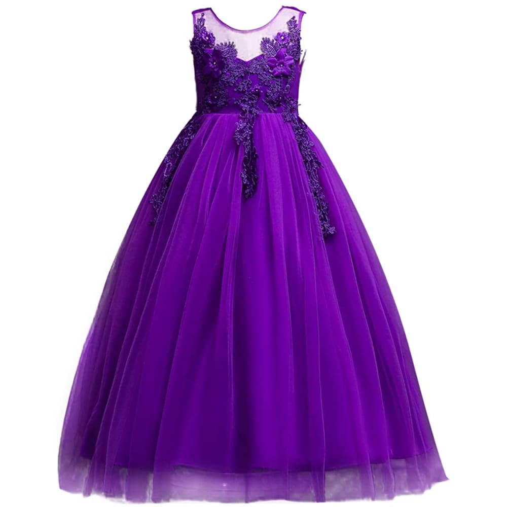 Little Big Girl Flower Tulle Dress Princess Pageant Birthday