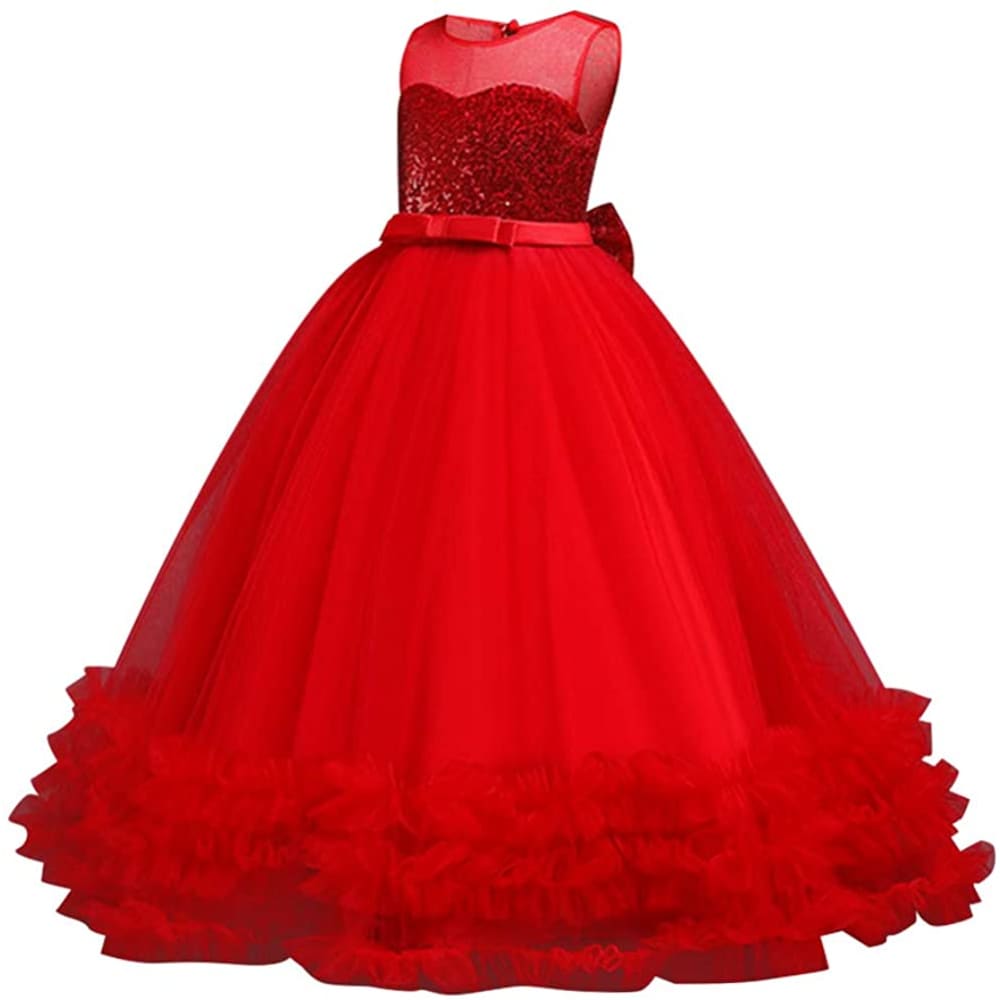 Little Big Girl Flower Tulle Dress Princess Pageant Birthday