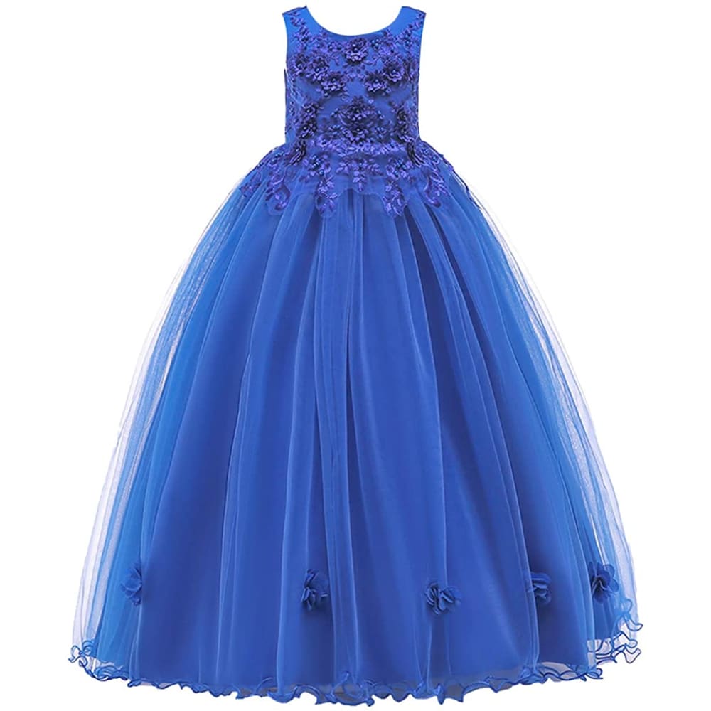 Little Big Girl Flower Tulle Dress Princess Pageant Birthday