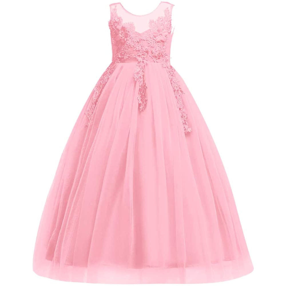 Little Big Girl Flower Tulle Dress Princess Pageant Birthday