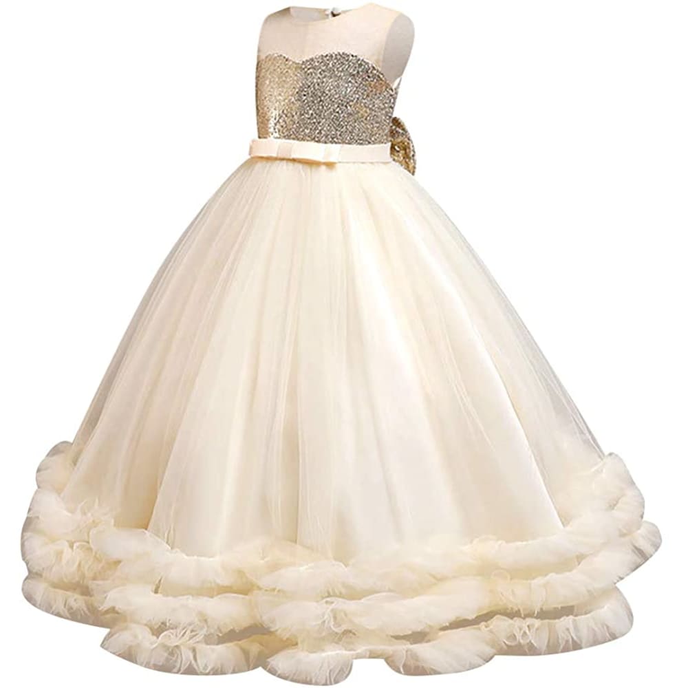 Little Big Girl Flower Tulle Dress Princess Pageant Birthday