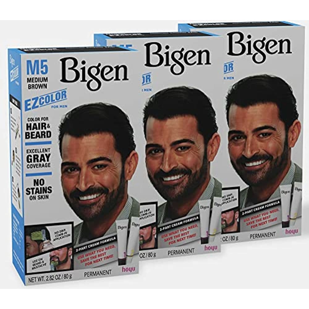 M5 Bigen EZ Color for Men Medium Brown - 3 Pack - Back to