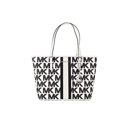 Michael Kors Graphic MK Logo Optic White⦠Handbag - Back to