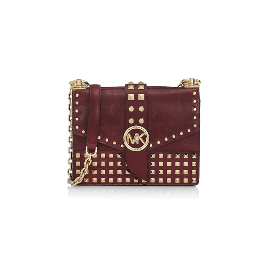 Michael Kors Small Convertible Leather Studded Crossbody Bag