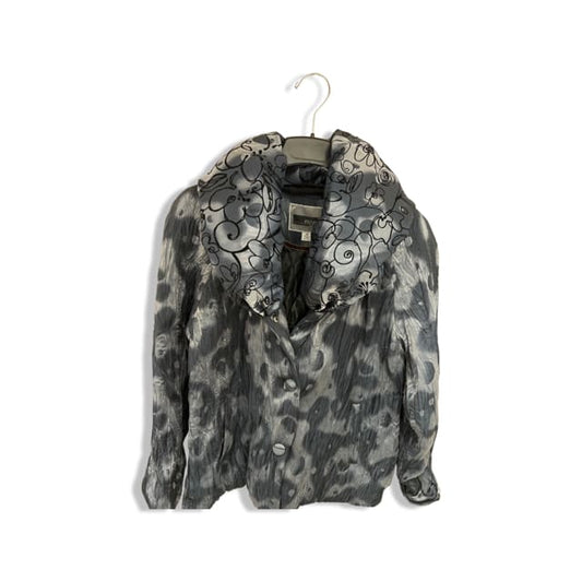 Neyelle Fashion Coat - Stunningsilver Gray and Black /