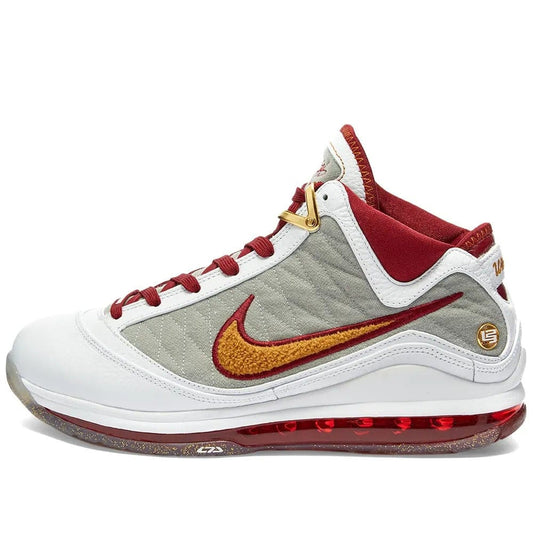 NIKE LEBRON 7 - UK 6 / WHITE BRONZE & TEAM RED