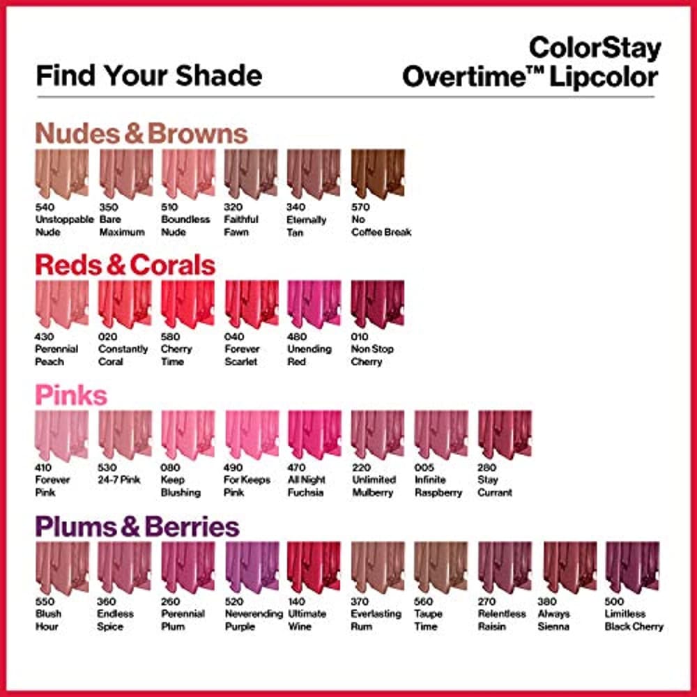Revlon ColorStay Overtime Lipcolor Dual Ended Longwearing